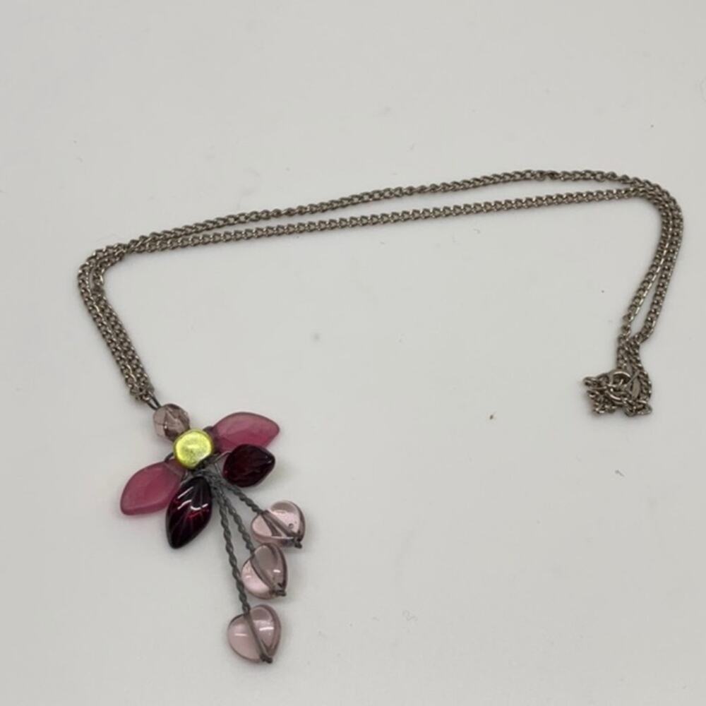 Handmade fairycore floral pendant necklace